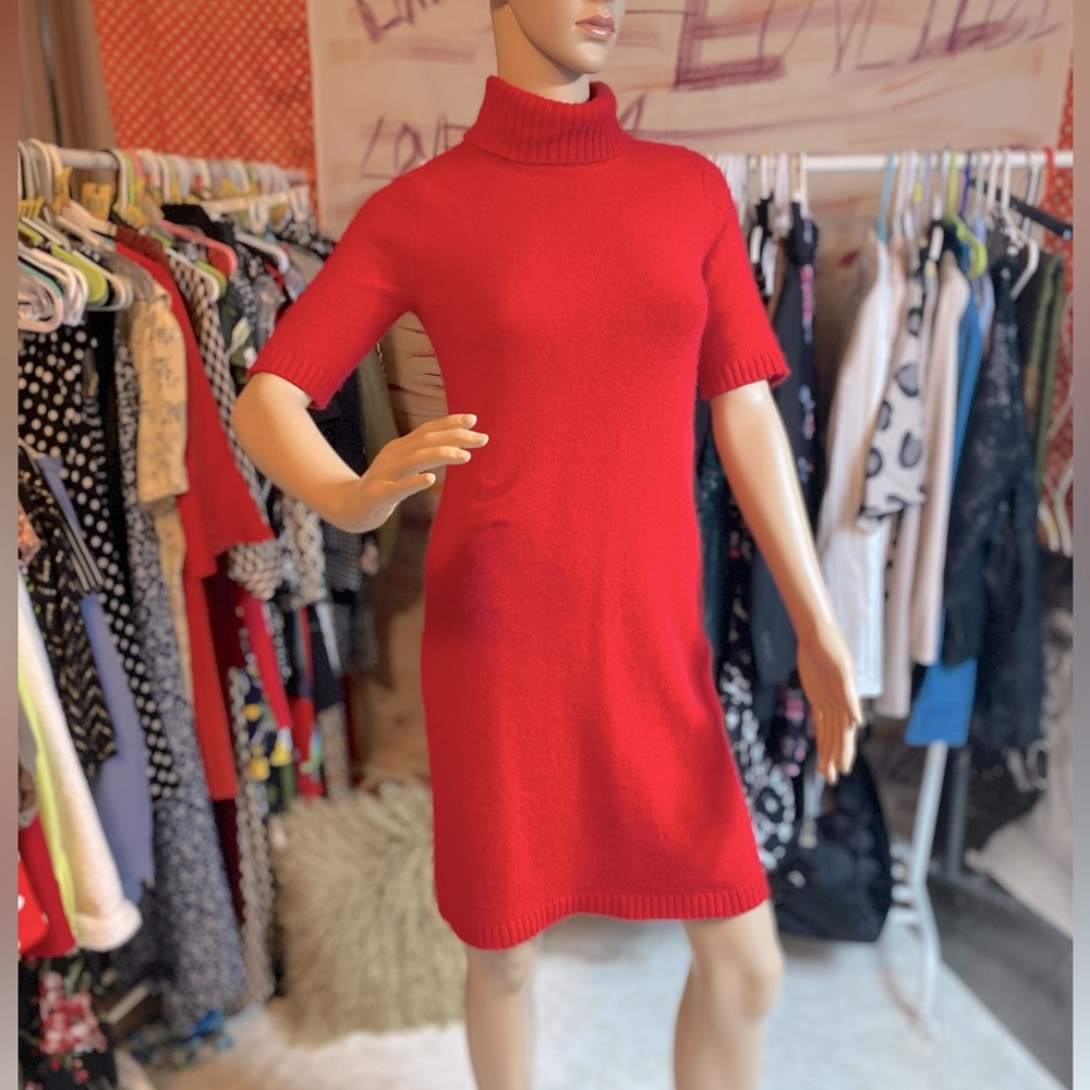 Red woolly dress size S